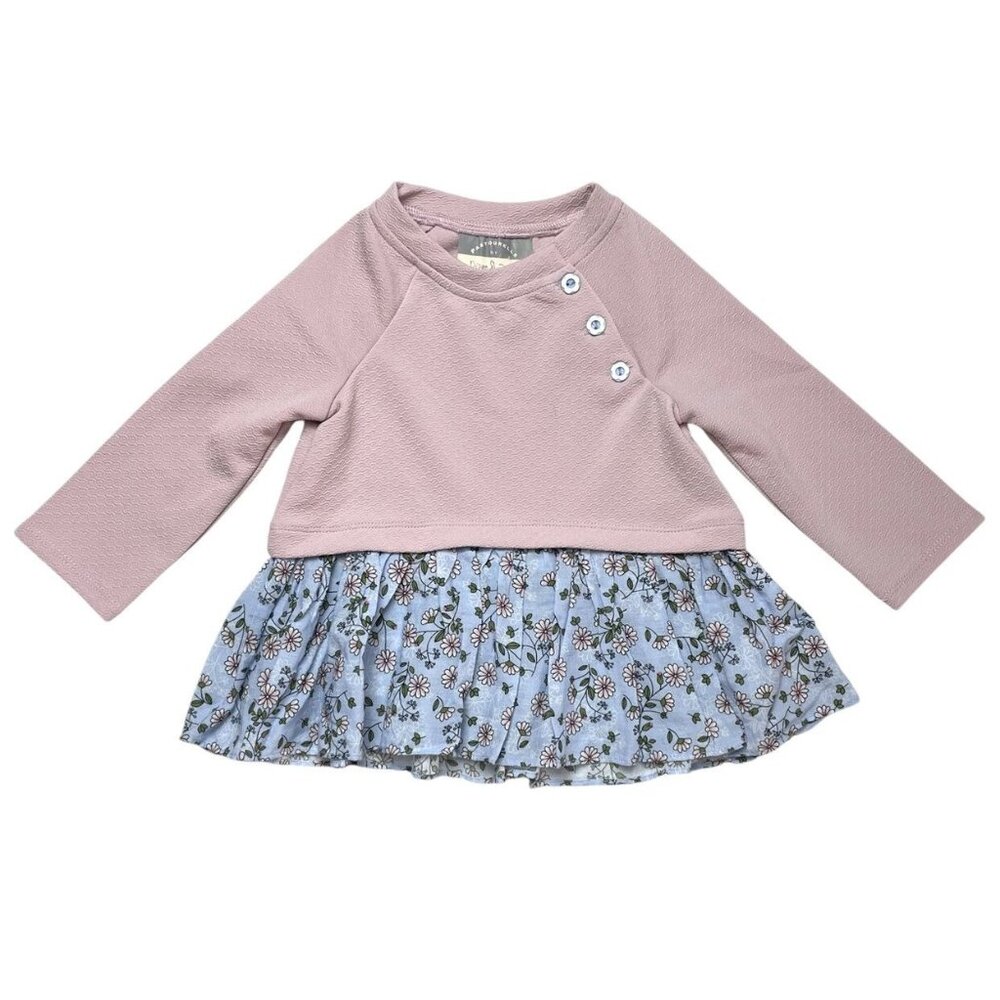 NWT Pastourelle Pippa & Julie Peplum Top Pink Blue 2T